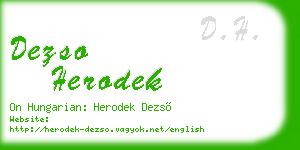dezso herodek business card